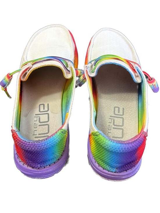Hey Dude Wendy Pride Rainbow Casual Shoes Slip Ons. Read - Picture 3 of 7